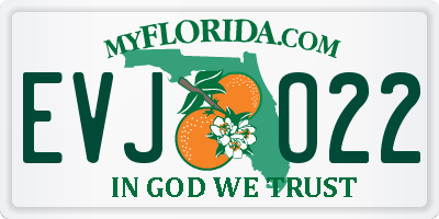 FL license plate EVJO22