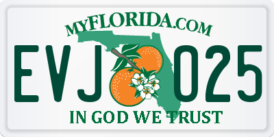 FL license plate EVJO25