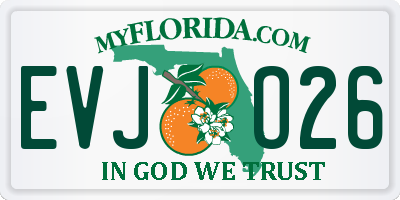 FL license plate EVJO26