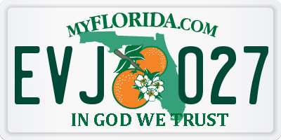 FL license plate EVJO27