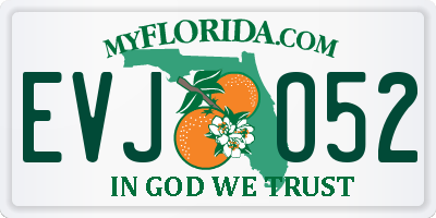 FL license plate EVJO52