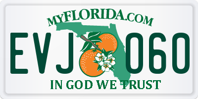 FL license plate EVJO60
