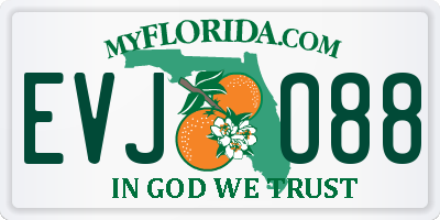 FL license plate EVJO88