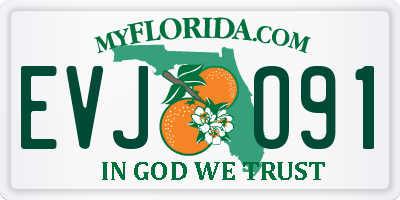 FL license plate EVJO91