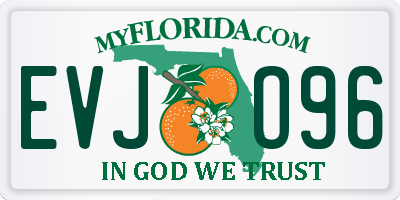 FL license plate EVJO96