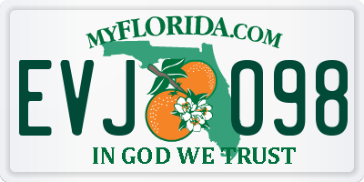 FL license plate EVJO98