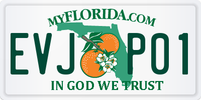 FL license plate EVJP01