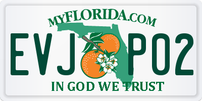 FL license plate EVJP02