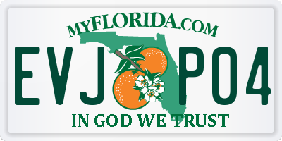 FL license plate EVJP04
