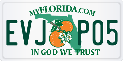 FL license plate EVJP05