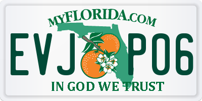 FL license plate EVJP06