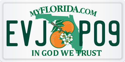 FL license plate EVJP09