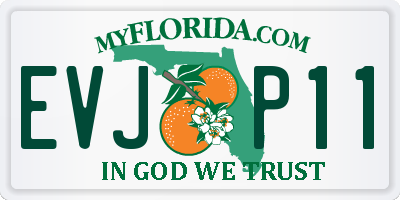 FL license plate EVJP11
