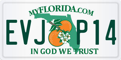 FL license plate EVJP14