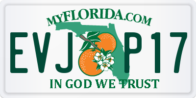 FL license plate EVJP17