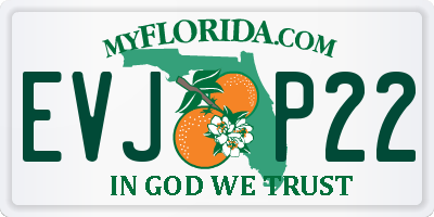 FL license plate EVJP22
