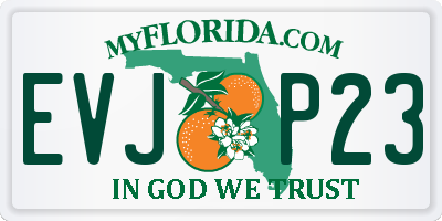 FL license plate EVJP23