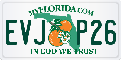 FL license plate EVJP26