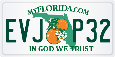 FL license plate EVJP32