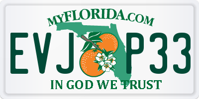 FL license plate EVJP33