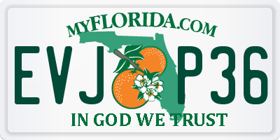 FL license plate EVJP36