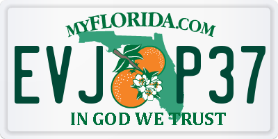 FL license plate EVJP37
