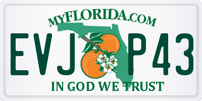 FL license plate EVJP43