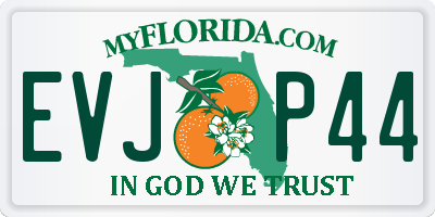 FL license plate EVJP44