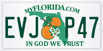 FL license plate EVJP47