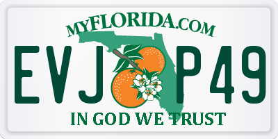 FL license plate EVJP49
