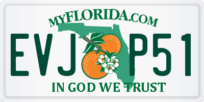 FL license plate EVJP51
