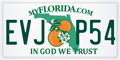FL license plate EVJP54