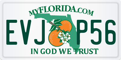 FL license plate EVJP56