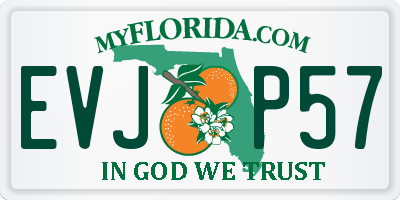 FL license plate EVJP57
