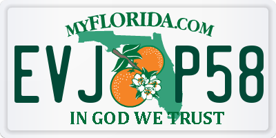 FL license plate EVJP58