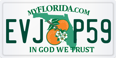 FL license plate EVJP59