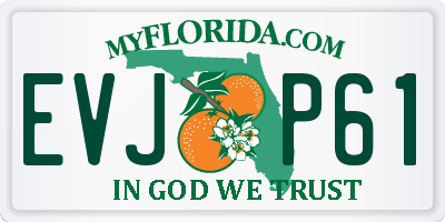 FL license plate EVJP61