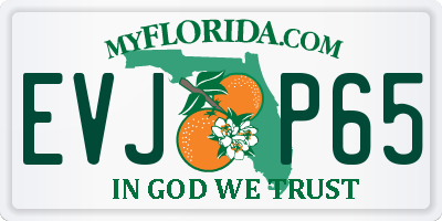 FL license plate EVJP65