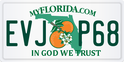 FL license plate EVJP68