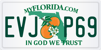 FL license plate EVJP69