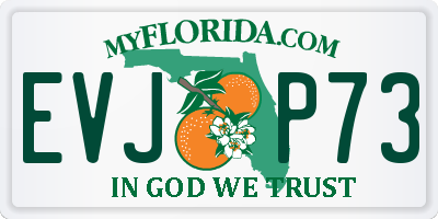 FL license plate EVJP73