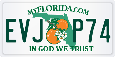 FL license plate EVJP74