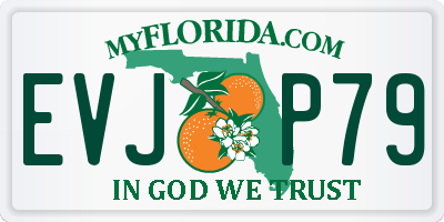 FL license plate EVJP79