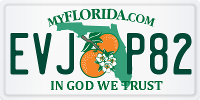 FL license plate EVJP82
