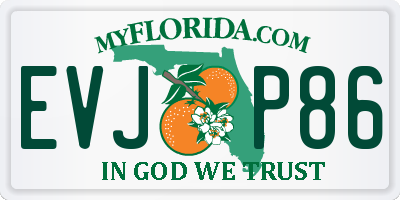 FL license plate EVJP86