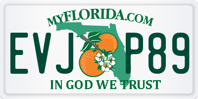 FL license plate EVJP89