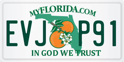 FL license plate EVJP91