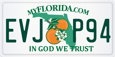 FL license plate EVJP94