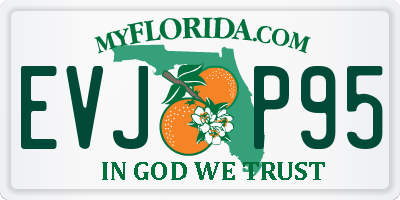 FL license plate EVJP95
