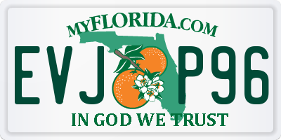 FL license plate EVJP96